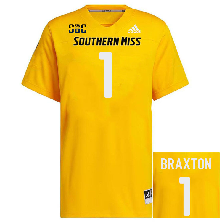 Southern Miss Golden Eagles #1 Braylon Braxton Football Jersey Stitched-Gold